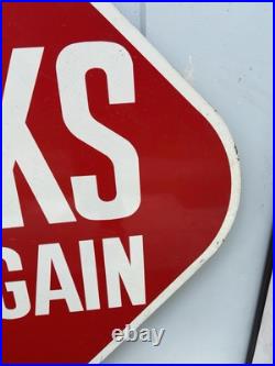 Vintage Arvin Muffler Shop Auto Original Double Sided Sign Large 29 x 29 Stout