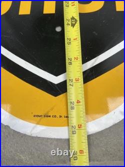 Vintage Arvin Muffler Shop Auto Original Double Sided Sign Large 29 x 29 Stout