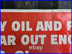 Vintage Atlantic Imperial Motor Oil AC Delco Oil Filter Tin Tacker Sign