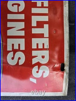 Vintage Atlantic Imperial Motor Oil AC Delco Oil Filter Tin Tacker Sign