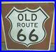 Vintage-Authentic-Large-Wooden-OLD-ROUTE-66-HIGHWAY-SIGN-24-x-24-Vega-Texas-01-xyo