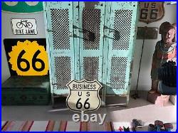 Vintage, Authentic Route US 66 Sign Steel 16 1/2 X 16 Road-wear & Patina