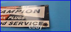 Vintage Automotive Engine Parts Porcelain Metal Gas Auto Mechanic Service Sign
