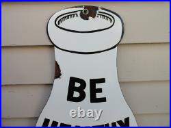 Vintage BE HEALTHY DRINK MILK. Porcelain Sign