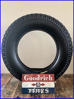 Vintage BF Goodrich Tire Advertising Display Stand Rack with NOS Tire