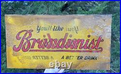 Vintage BRANDIMIST A BETTER DRINK southern soda advertising sign Mississippi