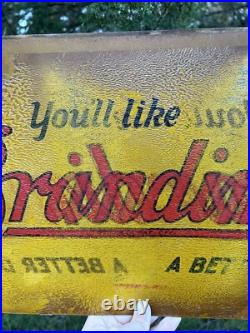 Vintage BRANDIMIST A BETTER DRINK southern soda advertising sign Mississippi