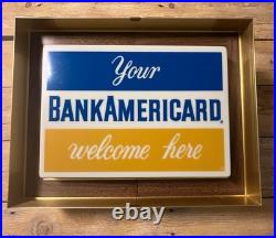 Vintage BankAmericard Light Up Charge Credit Card Gas Station Rare Vintage BankAmericard Light Up Charge Credit Card Gas Station Rare