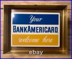 Vintage BankAmericard Light Up Charge Credit Card Gas Station Rare Vintage BankAmericard Light Up Charge Credit Card Gas Station Rare