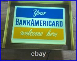 Vintage BankAmericard Light Up Charge Credit Card Gas Station Rare Vintage BankAmericard Light Up Charge Credit Card Gas Station Rare