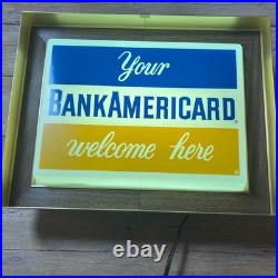Vintage BankAmericard Light Up Charge Credit Card Gas Station Rare Vintage BankAmericard Light Up Charge Credit Card Gas Station Rare