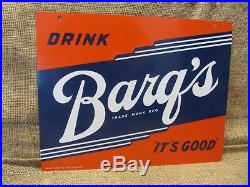 Vintage Barq's Drink Sign Deep Color Antique Soda Cola Beverage Root Beer 8721