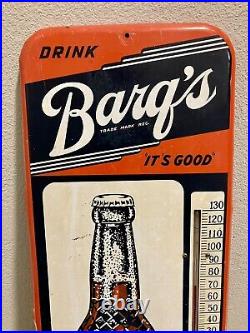 Vintage Barq's Root Beer Advertising Thermometer Working Soda Sign Original