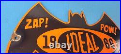 Vintage Batman Toys Sign Batman Robin Ideal 1966 Comic Porcelain Gas Pump Sign