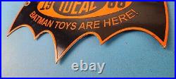 Vintage Batman Toys Sign Batman Robin Ideal 1966 Comic Porcelain Gas Pump Sign