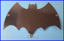 Vintage Batman Toys Sign Batman Robin Ideal 1966 Comic Porcelain Gas Pump Sign