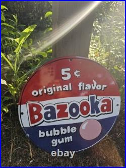 Vintage Bazooka Bubble Gum Porcelain Sign Gas Station Sign, Convince Store Vintage Bazooka Bubble Gum Porcelain Sign Gas Station Sign, Convince Store
