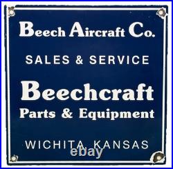 Vintage Beechcraft Aircraft Porcelain Sign Stearman Airplane Gas Oil Hangar Vintage Beechcraft Aircraft Porcelain Sign Stearman Airplane Gas Oil Hangar
