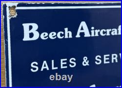 Vintage Beechcraft Aircraft Porcelain Sign Stearman Airplane Gas Oil Hangar Vintage Beechcraft Aircraft Porcelain Sign Stearman Airplane Gas Oil Hangar