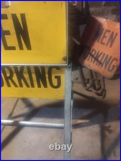 Vintage Bell System C Men Working Folding Self Standing Sign
