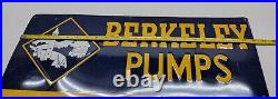 Vintage Berkeley Pump Tin Tacker Sign Welding Shop Washington State Industrial