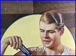 Vintage Bickmore Easy Shave Cream Cardboard Advertising Sign