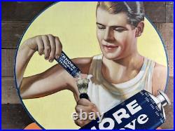 Vintage Bickmore Easy Shave Cream Cardboard Advertising Sign