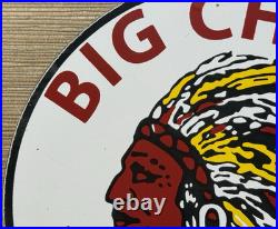 Vintage Big Chief White Bread Porcelain Sign Grocery Store Gas Station Motor Oil