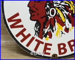 Vintage Big Chief White Bread Porcelain Sign Grocery Store Gas Station Motor Oil