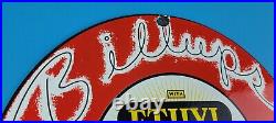 Vintage Billups Gasoline Porcelain Premium Ethyl Service Station Pump Sign