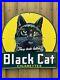 Vintage-Black-Cat-Cigarettes-Embossed-Metal-Porcelain-Sign-USA-Gas-Station-Oil-01-ld