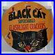 Vintage-Black-Cat-Porcelain-Sign-Gas-Oil-Flashlight-Crackers-Enamel-Pump-Plate-01-av