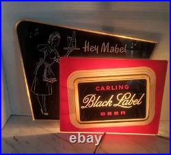 Vintage Black Label Beer Lighted Sign Hey Mabel Cleveland Bar Tavern Advertising Vintage Black Label Beer Lighted Sign Hey Mabel Cleveland Bar Tavern Advertising
