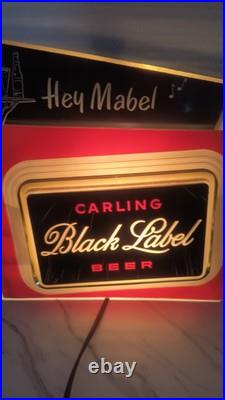 Vintage Black Label Beer Lighted Sign Hey Mabel Cleveland Bar Tavern Advertising Vintage Black Label Beer Lighted Sign Hey Mabel Cleveland Bar Tavern Advertising
