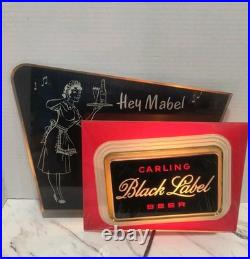 Vintage Black Label Beer Lighted Sign Hey Mabel Cleveland Bar Tavern Advertising Vintage Black Label Beer Lighted Sign Hey Mabel Cleveland Bar Tavern Advertising