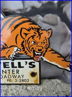 Vintage Boutwell's Cycle Center Porcelain Sign Baltimore 9×8