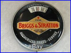 Vintage Briggs & Stratton Thermometer Sign Reverse Painted! Original Sign