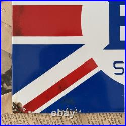Vintage British Petroleum Motor Bp Spirit 8x12 Inches Porcelain Enamel Sign