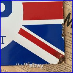 Vintage British Petroleum Motor Bp Spirit 8x12 Inches Porcelain Enamel Sign