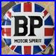 Vintage-British-Petroleum-Motor-Spirit-12-Inch-Convex-Porcelain-Enamel-Sign-01-uhqo