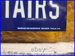 Vintage Brothel Porcelain Sign Old Hotel No Men Allowed Upstairs Sailor Navy USA