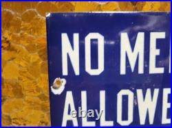 Vintage Brothel Porcelain Sign Old Hotel No Men Allowed Upstairs Sailor Navy USA
