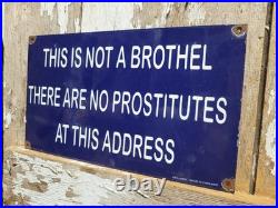 Vintage Brothel Porcelain Sign Rare Old Gentelmens Club Bar House London England Vintage Brothel Porcelain Sign Rare Old Gentelmens Club Bar House London England