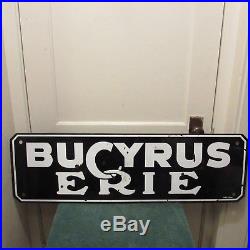 Vintage Bucyrus Erie porcelain sign