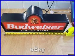 Vintage Budweiser Illuminated Bar Top Pub Sign Beer Advertising Light