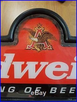 Vintage Budweiser Illuminated Bar Top Pub Sign Beer Advertising Light