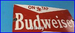 Vintage Budweiser Sign Beer Adult Beverage Anheuser Busch Porcelain Sign