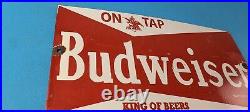 Vintage Budweiser Sign Beer Adult Beverage Anheuser Busch Porcelain Sign