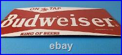 Vintage Budweiser Sign Beer Adult Beverage Anheuser Busch Porcelain Sign