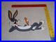 Vintage-Bugs-Bunny-With-Carrot-Porcelain-Metal-Cartoon-Tv-Show-Looney-Tunes-Sign-01-rl